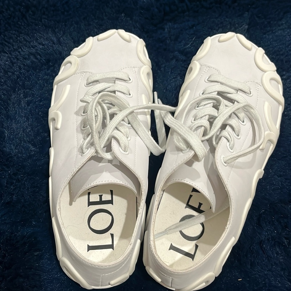 Lowes rubber trimmed nubuck sneakers